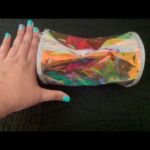 Clear iridescent bag